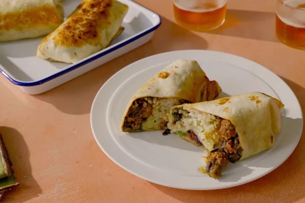 Rice & bean hand-snack burritos 