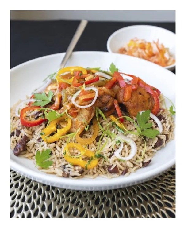 Rice and beans (Diri kole)