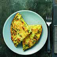Rice and chive frittata