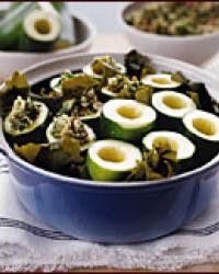 Rice-and-dill-stuffed zucchini