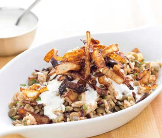 Rice and lentils with crispy onions (Mujaddara)