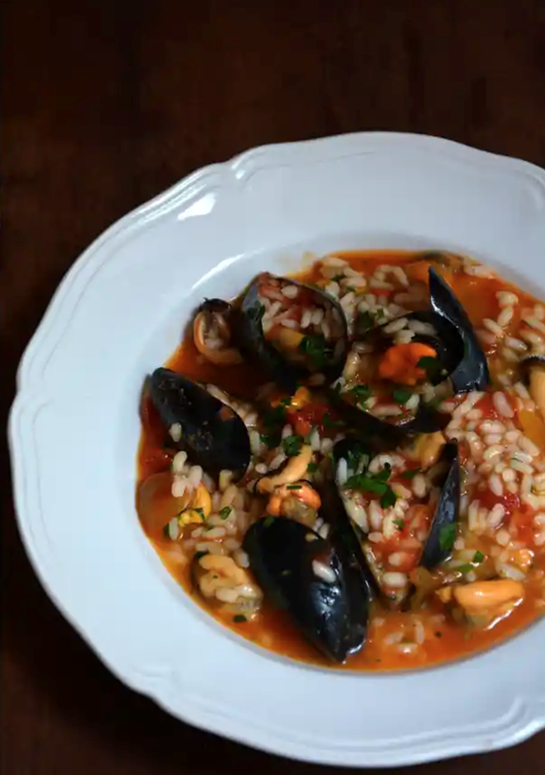 Rice and mussels