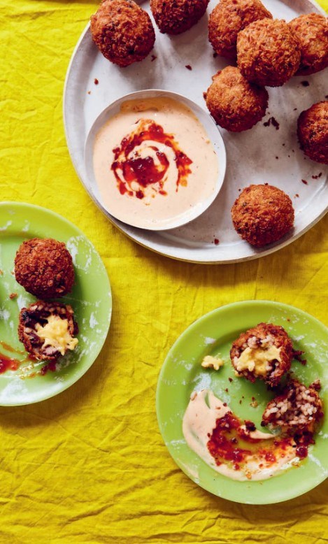 Rice and peas arancini