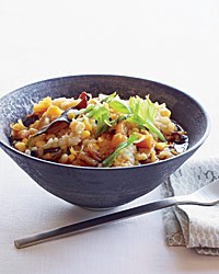 Rice and sweet corn porridge with dried scallops