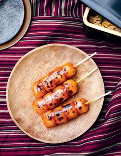 Rice balls in syrup (Mitarashi dango)