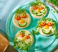 Rice cake cress faces