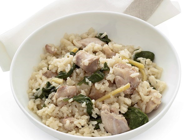 Rice-cooker ginger chicken and rice