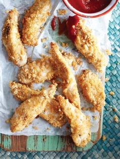 Rice crispy rubble chicken with cumin, thyme & paprika