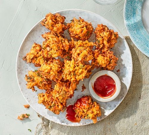 Rice pakoras (Bhaat na bhajia)