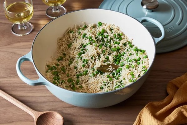 Rice pilaf with peas (Matar pulao)