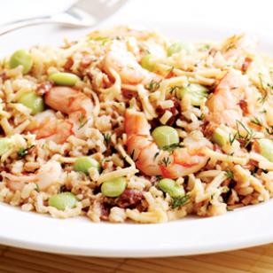 Rice pilaf with shrimp