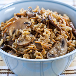 Rice pilaf with vermicelli and mushrooms