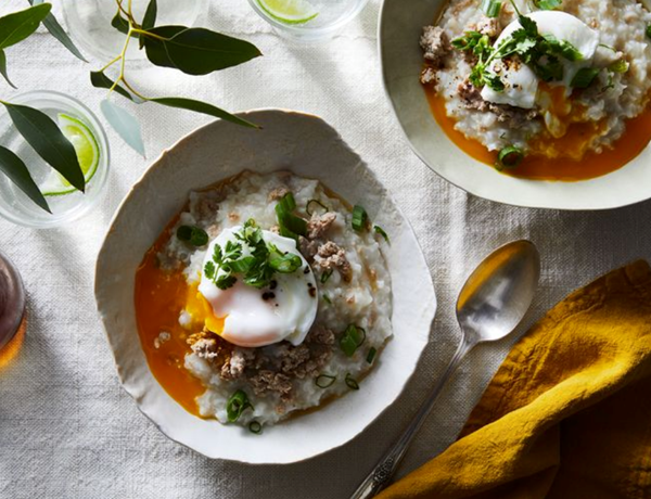Rice porridge (Khao tom)