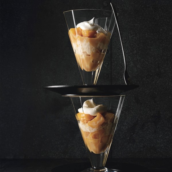 Rice pudding and caramel apples