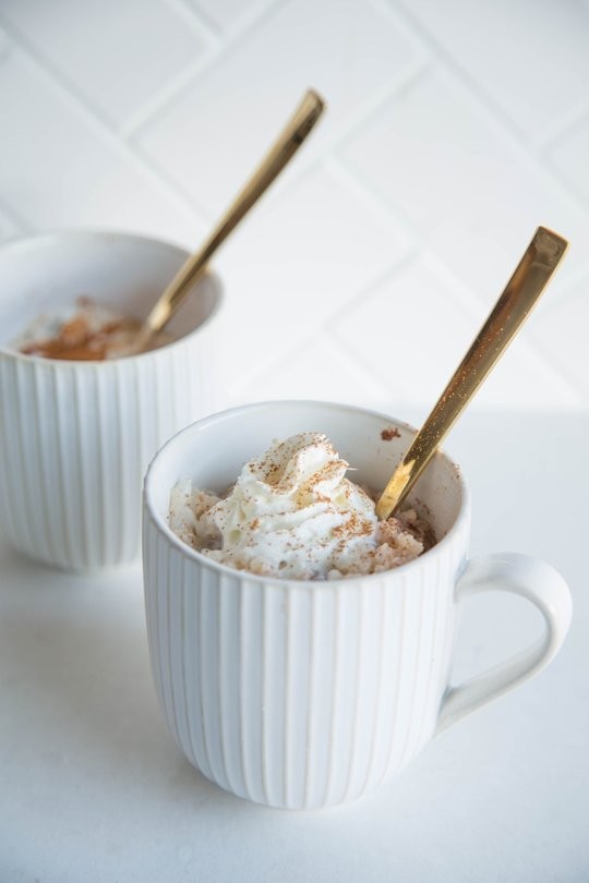 Rice pudding in a mug