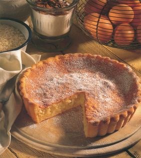Rice pudding tart