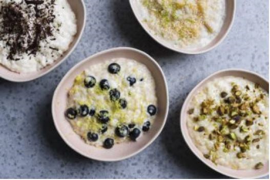 Rice pudding with bourbon, orange and cardamom