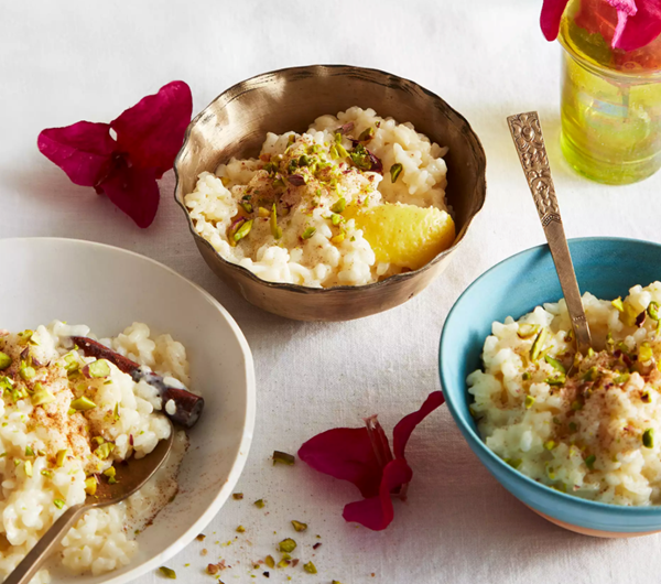 Rice pudding with pistachios