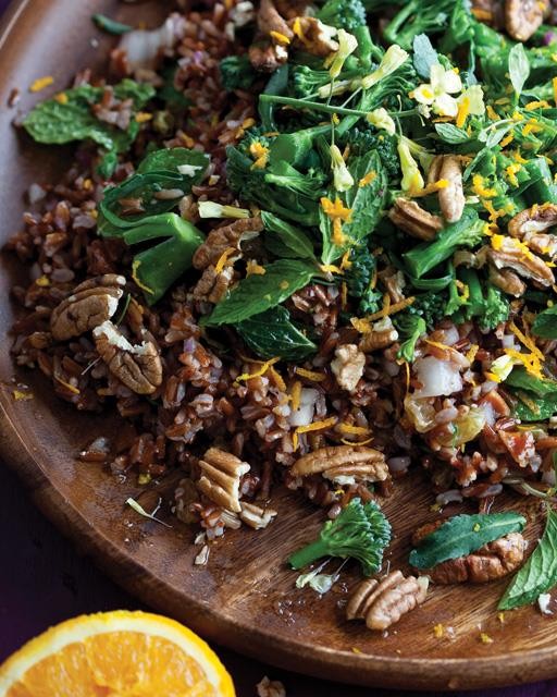 Rice salad with broccoli & citrus dressing