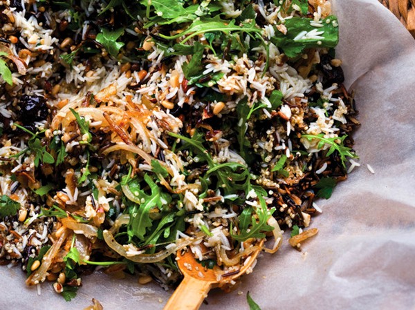 Rice salad with nuts and sour cherries from 'Plenty More' (Cook the Book)