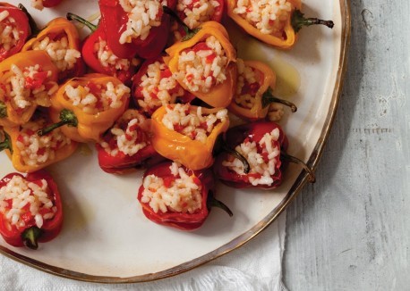Rice-stuffed mini peppers