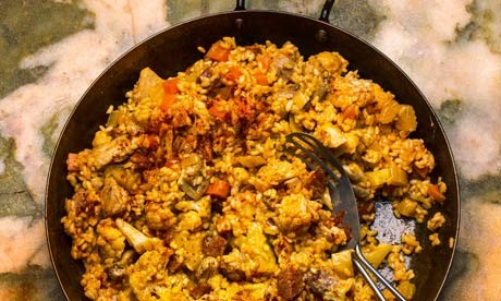 Rice with chicken and chorizo (Arroz con pollo & chorizo)