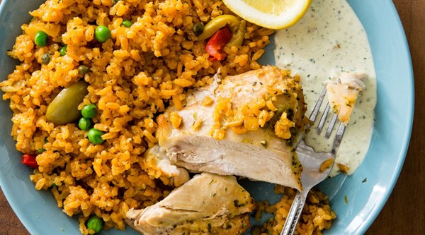 Rice with chicken (Arroz con pollo)