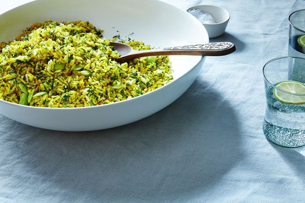 Rice with favas and dill (Baghali polo)