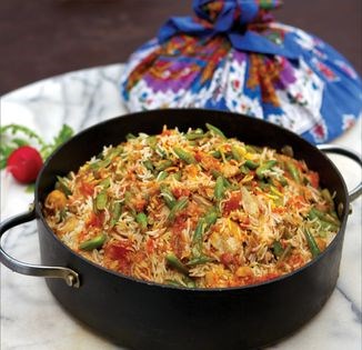Rice with green beans (Lubia polow)