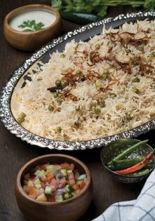 Rice with peas (Matar pulao)