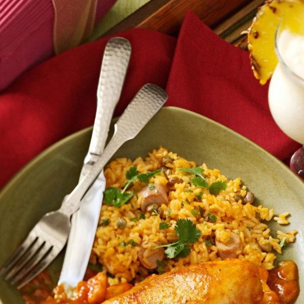 Rice with pigeon peas (Arroz con gandules)