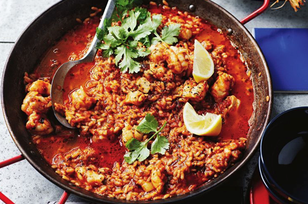 Rice with prawns (Arroz de camarao)