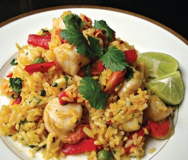 Rice with scallops