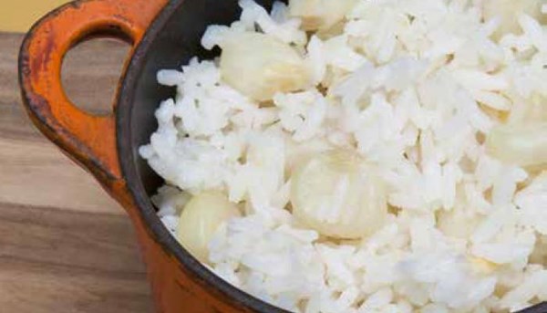 Rice with white corn (Arroz con choclo blanco) 