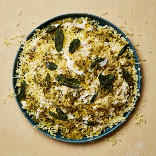 Riced potatoes with anchovy butter