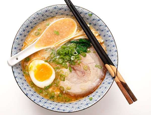 Rich and creamy tonkotsu ramen broth