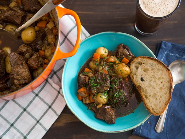 Rich and flavorful Guinness beef stew with potatoes