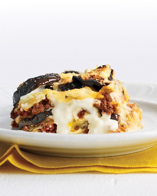 Rich beef and eggplant lasagna