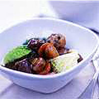 Rich beef stew with parsley dumplings 