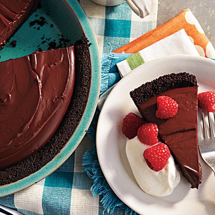 Rich chocolate pudding pie