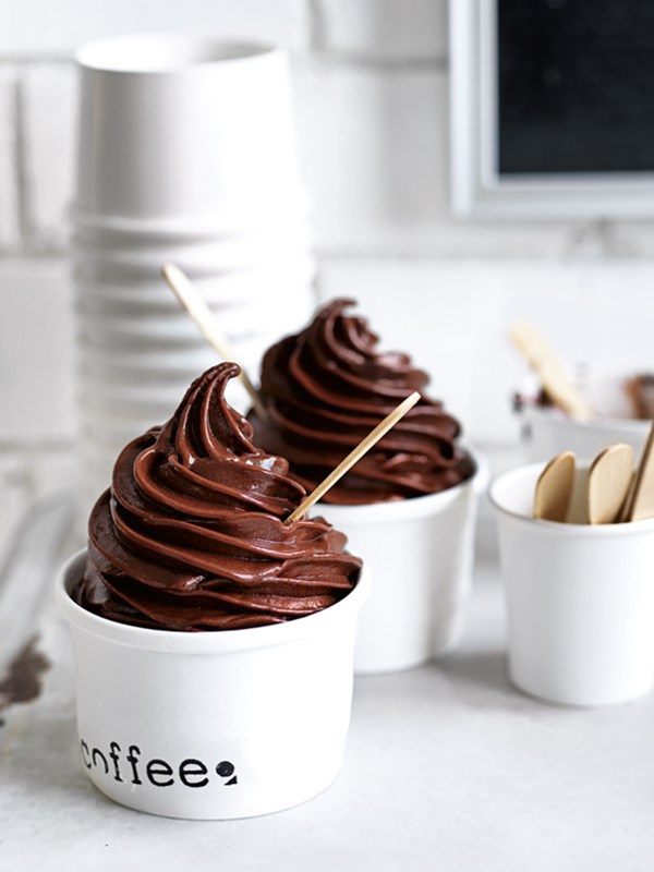 Rich coffee chocolate sorbet
