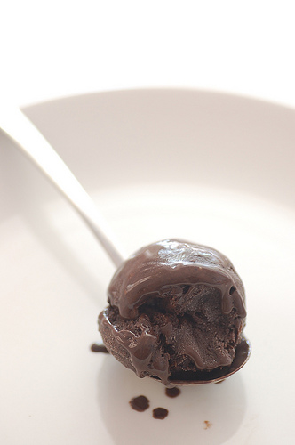 Rich dark chocolate icecream