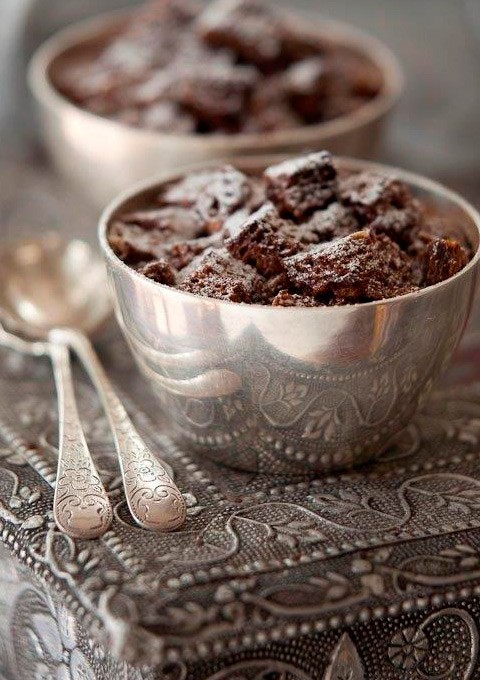 Rich Italian chocolate puddings (Budino nero)