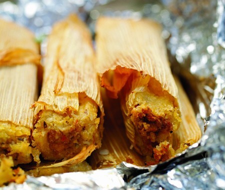 Rich pork and cornmeal tamales