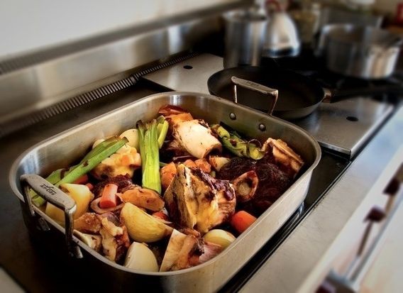 Rich roasted beef stock