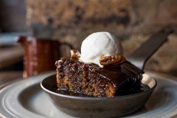 Rich sticky toffee pudding