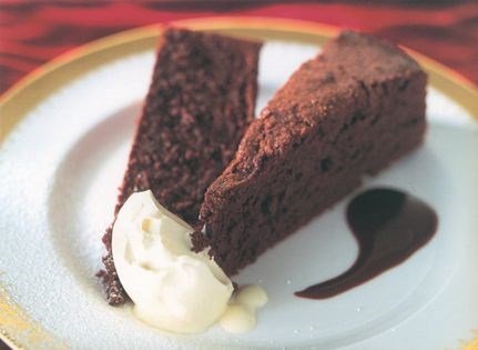 Rich warm chocolate cake