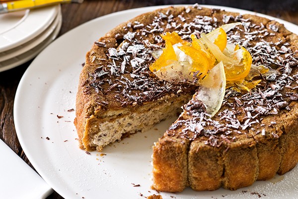 Ricotta & coffee cassata with glacé fruits