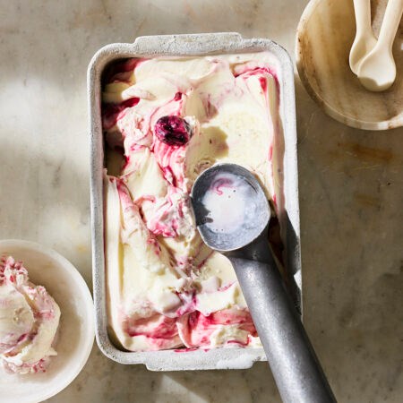 Ricotta & sour cherry [gelato]