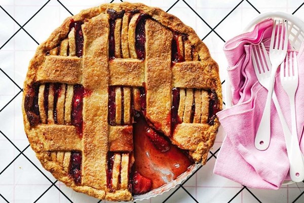 Ricotta & strawberry jam crostata